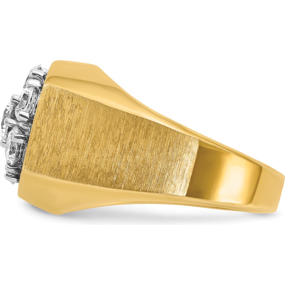 14K Two-Tone Gold Men's Round Diamond Cluster Ring Mounting - 1.00 Carats Total Diamond Weight by IBGoodman