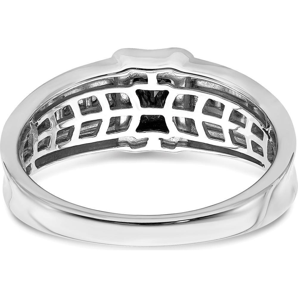 14K Two-Tone Gold Onyx and Diamond Men's Ring with Octagon Onyx and Round Diamonds - 0.77 Carat Total Onyx Weight, 0.04 Carat Total Diamond Weight by 0