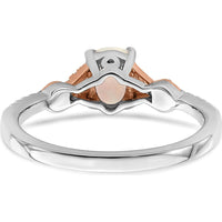 14K Two-Tone Gold Opal & Diamond Ring with 0.75 Carat Opal & 0.02 Carat Total Diamond Weight by 0