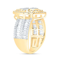 14K Two-Tone Gold Pear Diamond Bridal Ring - 1 3/8 Carat Total Diamond Weight