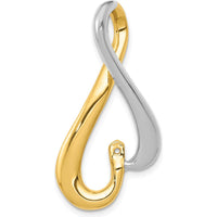 14K Two-Tone Gold Pendant Mounting for 6mm Diamond Slide with Peg-Set Design by Oro Pregiato