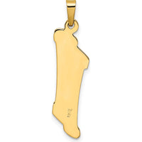 14K Two-Tone Gold Polished and Textured Torah Scroll with Star of David Pendant - 31mm Length by Oro Pregiato