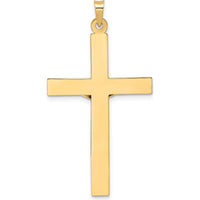14K Two-Tone Gold Polished INRI Crucifix Pendant - Solid Gold Faith Symbol by Oro Pregiato