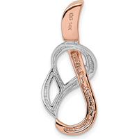 14K Two-Tone Gold Slide Pendant for Omega Chains - Fits up to 6mm Fancy Omega by 0