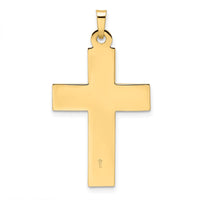 14K Two-Tone Gold Solid INRI Crucifix Pendant - 36mm Length by Oro Pregiato