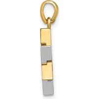 14K Two-Tone Gold Star of David Pendant Charm - 21.5mm by Oro Pregiato