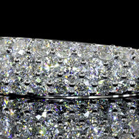 14K Two Tone Half Eternity Band with 47 Round Brilliant Cut Lab Diamonds - 1.14 Carat Total Diamond Weight, E-F Color with VS1 Clarity - Covaloro Fine Jewelry