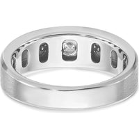14K Two-Tone Men's Diamond Band Ring with Round Faceted Diamond - 0.2 Carats Total Diamond Weight by IBGoodman