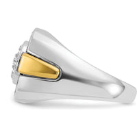 14K Two-Tone Men's Diamond Cluster Ring with Black Rhodium - 1/2 Carat Total Diamond Weight by IBGoodman