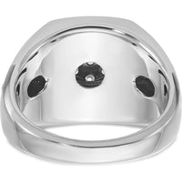 14K Two-Tone Men's Diamond Cluster Ring with Black Rhodium - 1/2 Carat Total Diamond Weight by IBGoodman