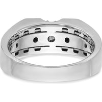 14K Two-Tone Men's Diamond Ring with 0.409 Carats Round Diamond by IBGoodman