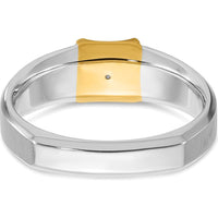 14K Two-Tone Men's Diamond Ring with 0.5 Carats Round Brilliant Diamond by IBGoodman