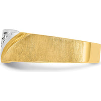14K Two-Tone Men's Diamond Ring with 4 Round Brilliant Diamonds - 1/4 Carats Total Diamond Weight by IBGoodman