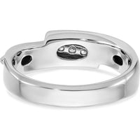 14K Two-Tone Men's Polished 5-Stone Diamond Ring - 1/6 Carats Total Diamond Weight by IBGoodman