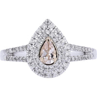 14K Two-Tone Morganite and Diamond Ring - Vera Wang Magnificence