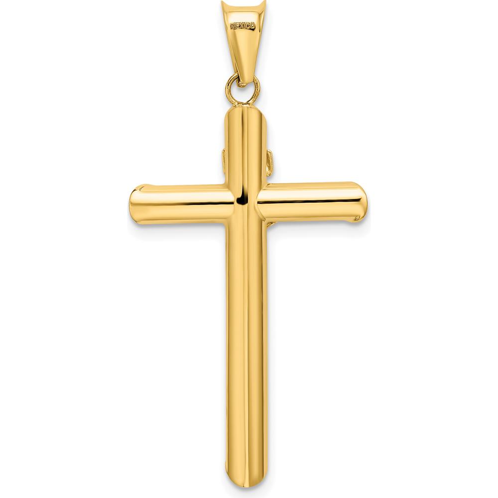 14K Two-Tone Polished Crucifix Pendant - 42mm Length by Oro Pregiato