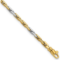14K Two-Tone Polished Fancy Link Bracelet - 7.5" Length by 0
