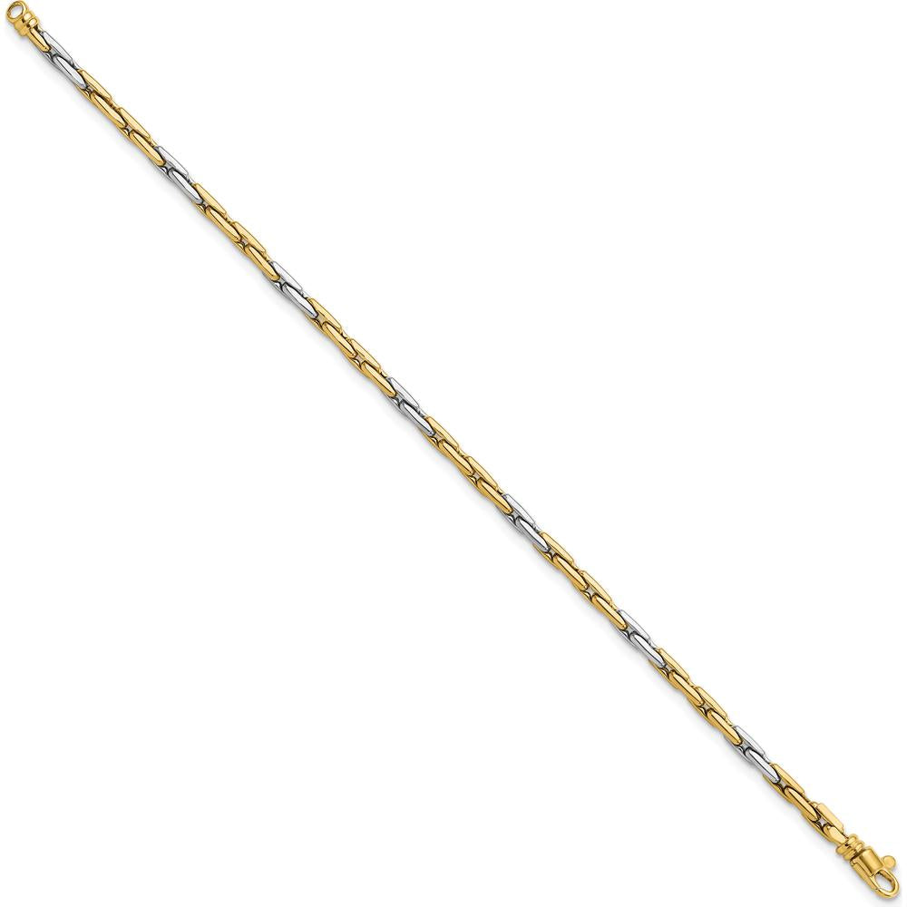 14K Two-Tone Polished Fancy Link Bracelet - 7.5" Length by 0