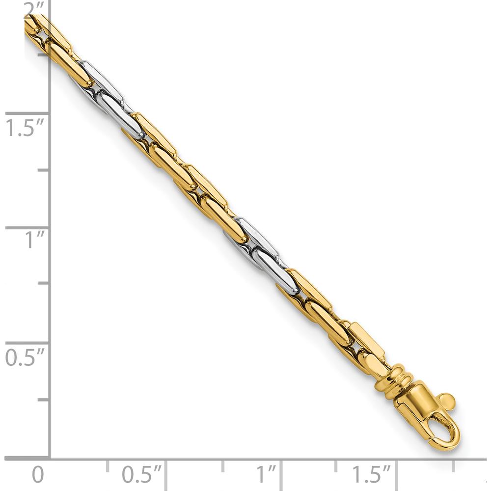 14K Two-Tone Polished Fancy Link Bracelet - 7.5" Length by 0