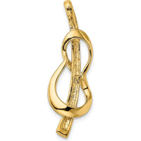 14K Two-Tone Polished Slide Pendant for 2mm Regular or 3mm Fancy Omega Necklaces by 0