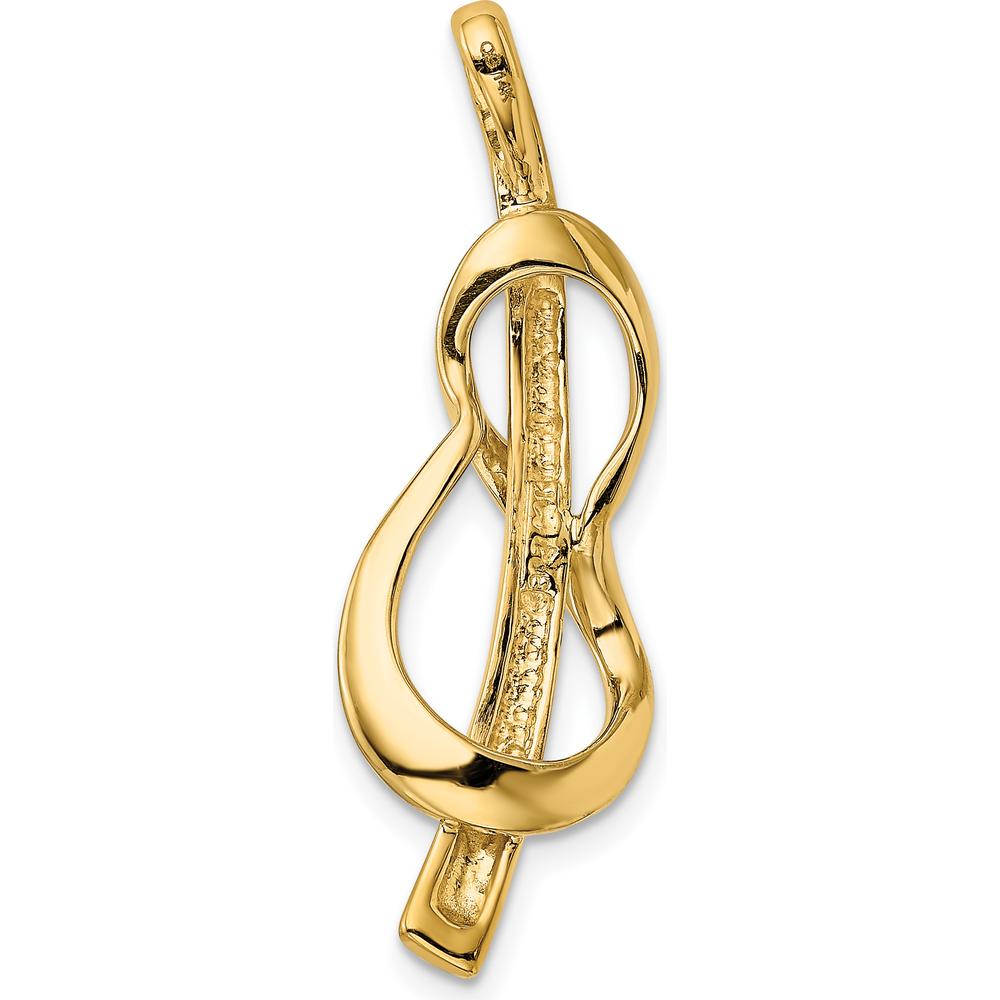 14K Two-Tone Polished Slide Pendant for 2mm Regular or 3mm Fancy Omega Necklaces by 0