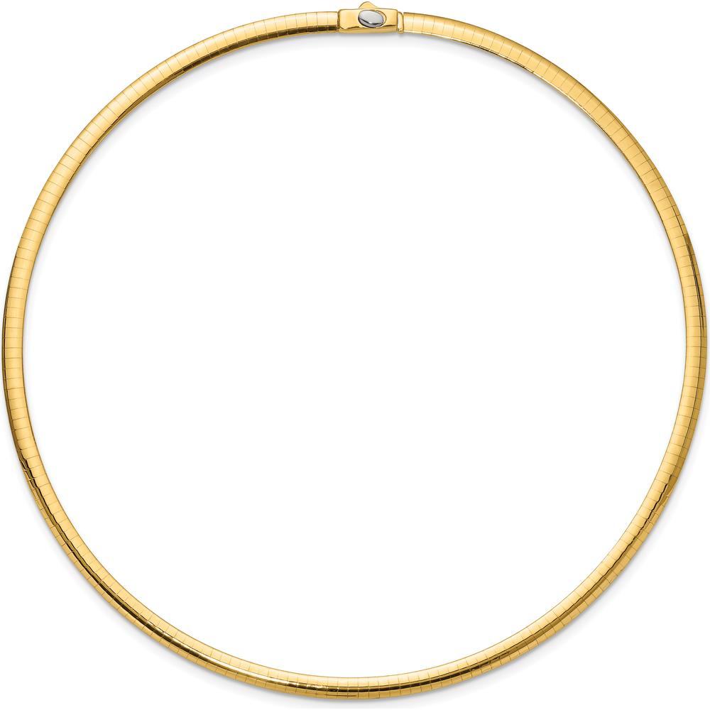 14K Two-Tone Reversible 16" Omega Necklace with Polished Finish by 0