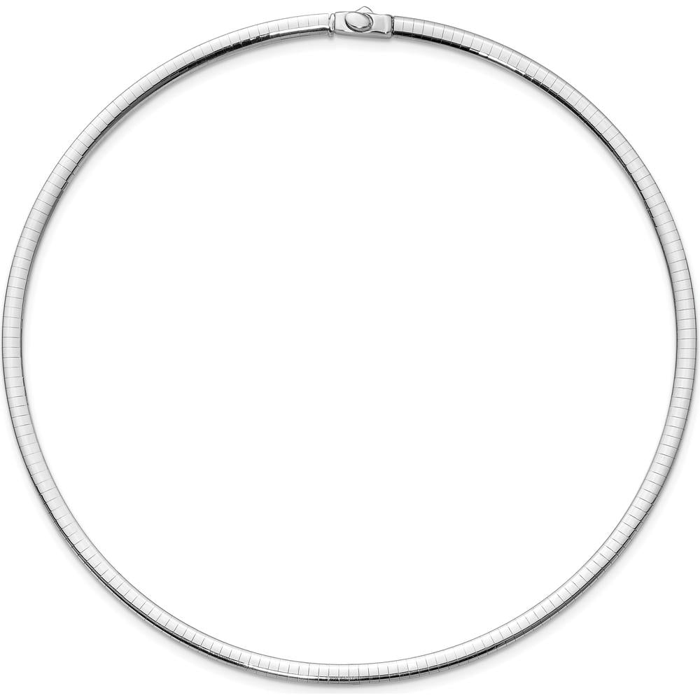 14K Two-Tone Reversible 16" Omega Necklace with Polished Finish by 0
