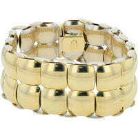 14K Two-Tone Reversible Link Bracelet in Yellow and White Gold - 40.30 Gram Total Weight