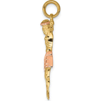 14K Two-Tone Rose Gold Corpus Pendant - 34mm x 23mm by Oro Pregiato
