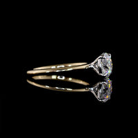 14K Two Tone Solitaire Ring with 1.51 Carat Round Brilliant Lab Diamond - D VVS2 Clarity, IGI Certified - Covaloro Fine Jewelry