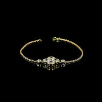 14K Two Tone Special Bracelet with 3.09 Carat Total Weight Round Brilliant Cut Lab Diamonds (E-F Color, VS Clarity) - Prong Set - Covaloro Fine Jewelry
