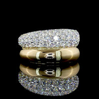 14K Two-Tone Special Eternity Band with Multi-Row Prong Set Round Lab Diamonds - 1.09 Carats Total Diamond Weight - Covaloro Fine Jewelry