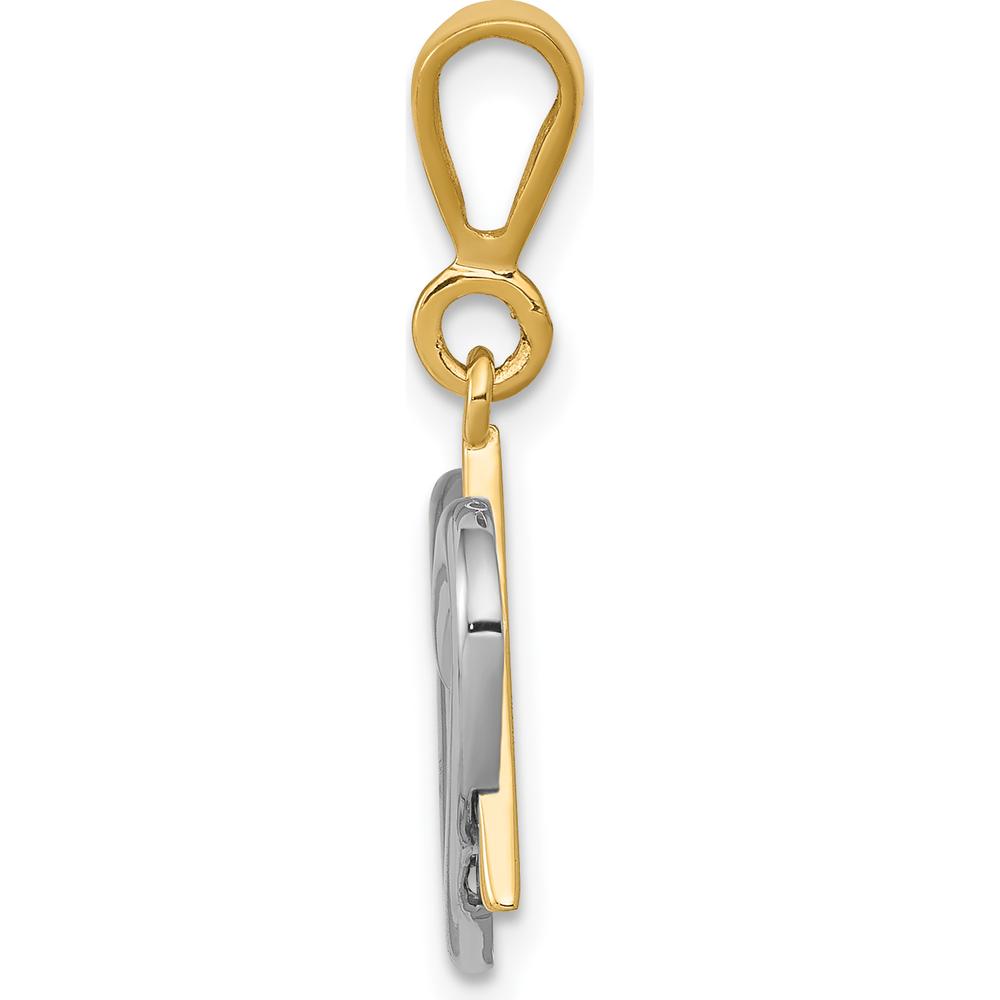 14K Two-Tone Star of David Heart Pendant - Spiritual Symbol of Love by Oro Pregiato