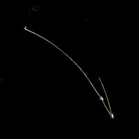 14K Two Tone Station Necklace with East-West Pear Cut Lab Diamonds - 1.39 Carats Total Diamond Weight - Covaloro Fine Jewelry