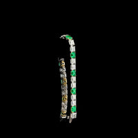 14K Two Tone Tennis Bracelet with Asscher Cut Lab Diamonds - 21.36 Carat Total Weight, D-F Color, VS1 Clarity - Covaloro Fine Jewelry