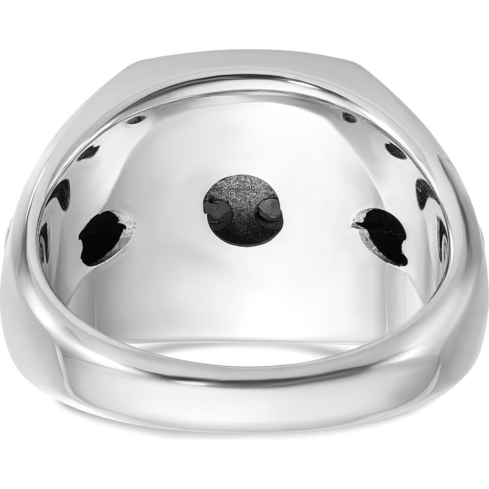 14K White and Rose Gold Men's Diamond Cluster Ring - 1.00 Carats AA Quality Diamonds by IBGoodman