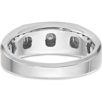 14K White and Rose Gold Men's Polished 5-Stone Diamond Ring Mounting by IBGoodman