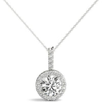 14K White Gold 0.17 Carat Total Weight Lab Diamond Necklace by Robinson's Jewelers