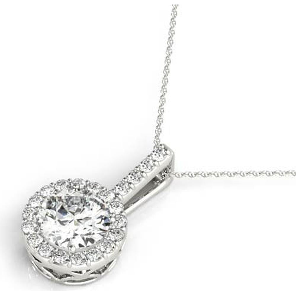 14K White Gold 0.17 Carat Total Weight Lab Diamond Necklace by Robinson's Jewelers