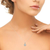 14K White Gold 0.17 Carat Total Weight Lab Diamond Necklace by Robinson's Jewelers