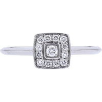14K White Gold 0.17 Total Carats Weight Diamond Halo Engagement Ring