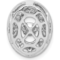 14K White Gold 0.2 Carat Round Diamond Vintage Filigree Pendant by Monteluci Fine Jewelry