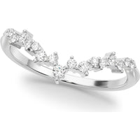 14K White Gold 0.20 Carat Total Weight Lab Diamond Fashion Band Ring - Size 7 by Robinson's Jewelers