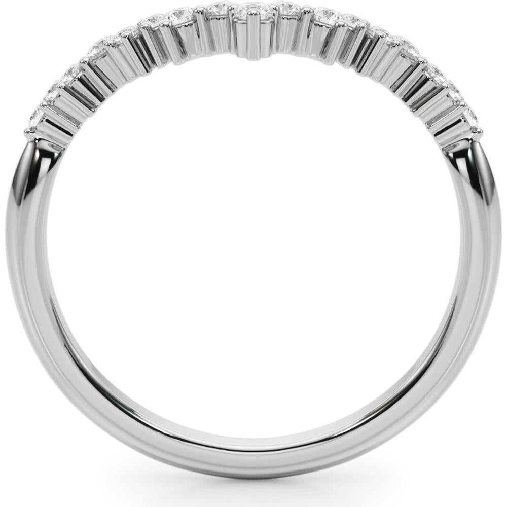 14K White Gold 0.20 Carat Total Weight Lab Diamond Fashion Band Ring - Size 7 by Robinson's Jewelers