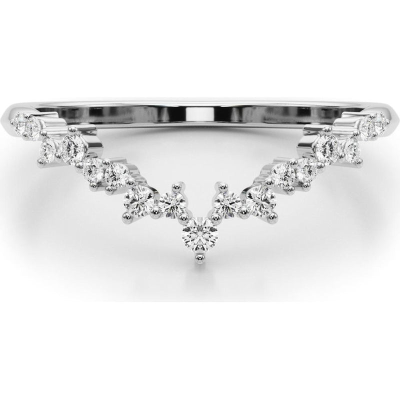 14K White Gold 0.20 Carat Total Weight Lab Diamond Fashion Band Ring - Size 7 by Robinson's Jewelers