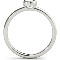 14K White Gold 0.33 Carat Cushion Solitaire Lab Diamond Stackable Ring - Size 7 by Robinson's Jewelers