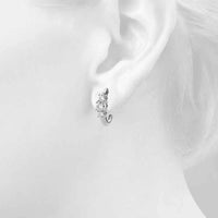 14K White Gold 0.48 Carat Total Weight Lab Diamond 3 Stone Earrings by Robinson's Jewelers