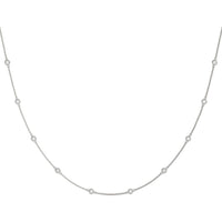 14K White Gold 0.5 Carat Lab Diamond Station Necklace by Robinson's Jewelers