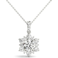 14K White Gold 0.5 Carat Total Weight Lab Diamond Pendant by Robinson's Jewelers