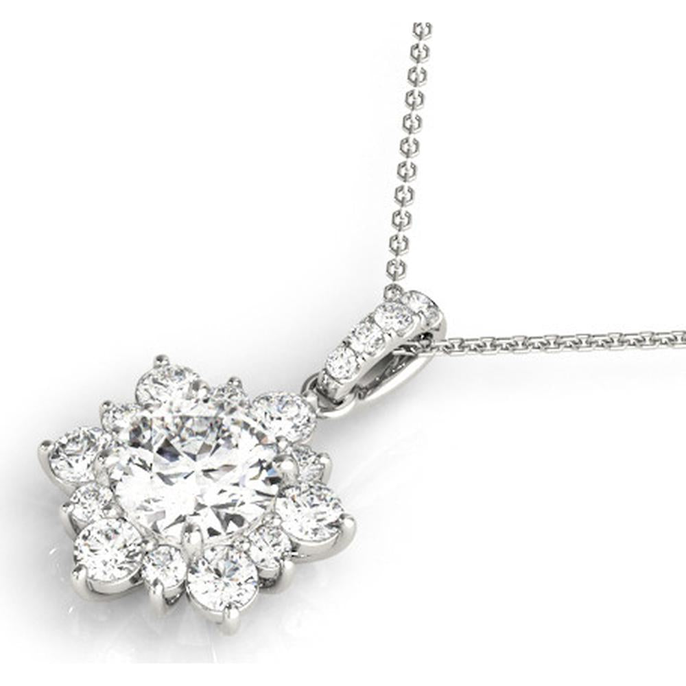14K White Gold 0.5 Carat Total Weight Lab Diamond Pendant by Robinson's Jewelers